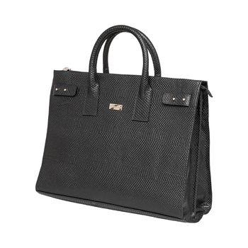 Bolsa-Tote-Preta-Textura-Croc-|-Comfort-Tamanho--G----Cor--PRETO-0